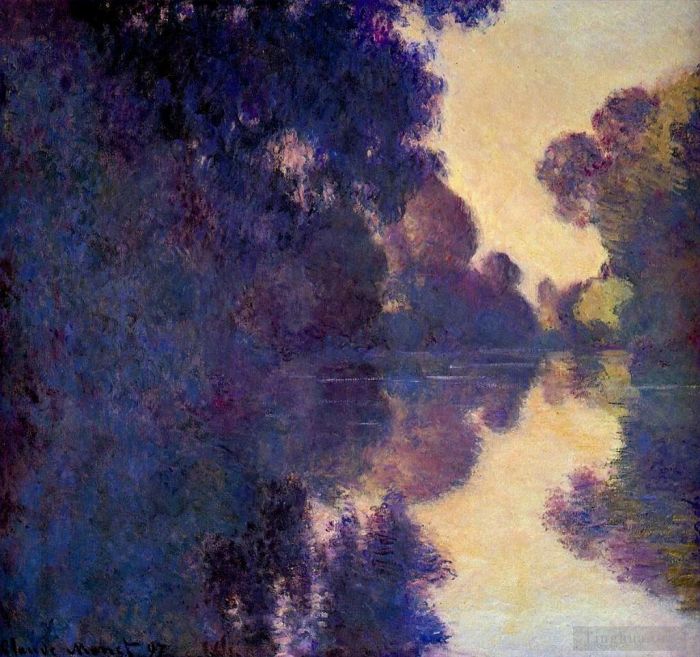 Claude Monet Oil Painting - Morning on the Seine Clear Weather II