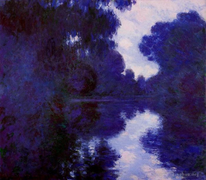 Claude Monet Oil Painting - Morning on the Seine Clear Weather