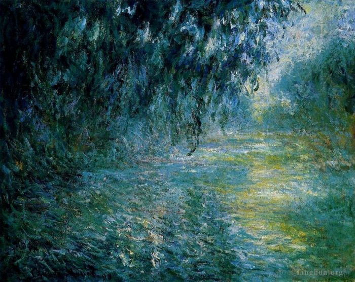 Claude Monet Oil Painting - Morning on the Seine in the Rain