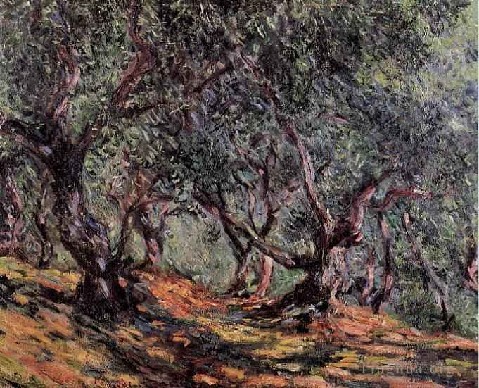 Claude Monet Oil Painting - Olive Trees in Bordighera