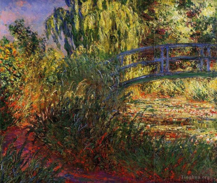 Claude Monet Oil Painting - Path along the Water Lily Pond