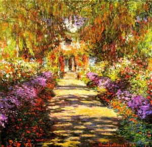Artist Claude Monet's Work - Pathway in Monets Garden at Giverny