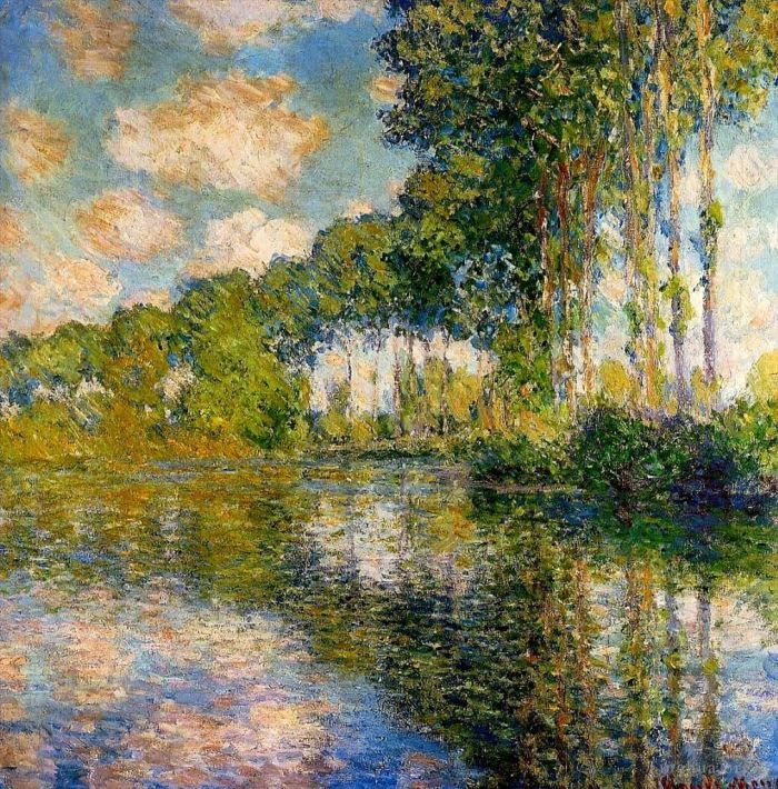 Claude Monet Oil Painting - Poplars on the Banks of the River Epte
