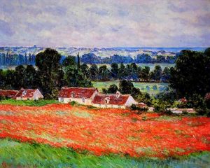 Artist Claude Monet's Work - Field of Poppies at Giverny