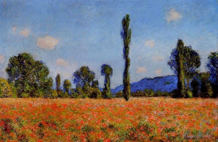 Claude Monet Oil Painting - Poppy Field in Giverny