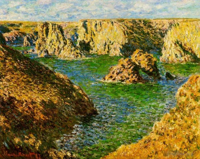 Claude Monet Oil Painting - Port Donnant Belle Ile