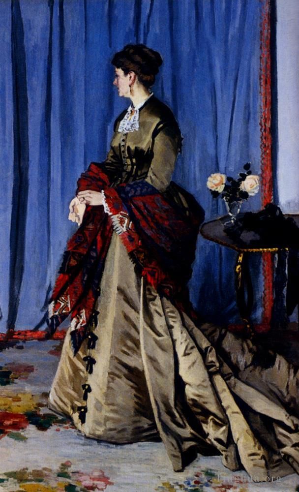 Claude Monet Oil Painting - Portrait Of Madame Gaudibert