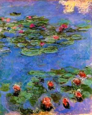 Artist Claude Monet's Work - Red Water Lilies