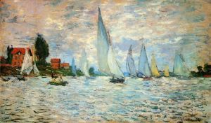 Artist Claude Monet's Work - The Boats Regatta at Argenteuil
