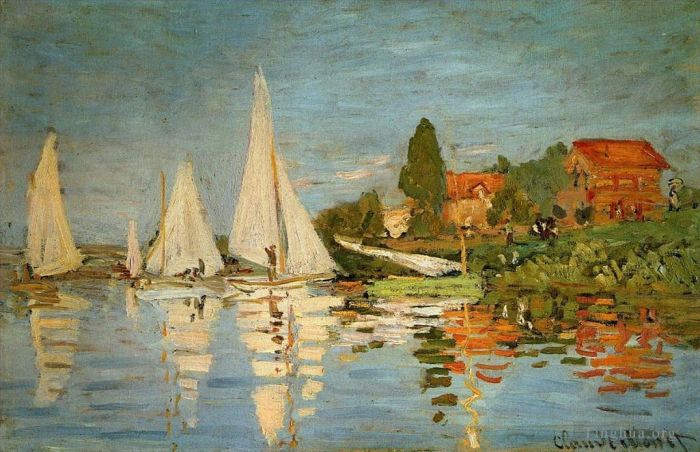 Claude Monet Oil Painting - Regatta at Argenteuil