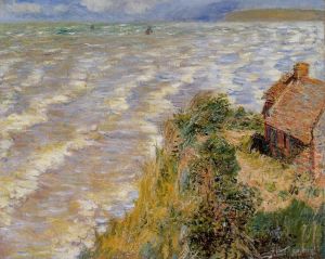 Artist Claude Monet's Work - Rising Tide at Pourville