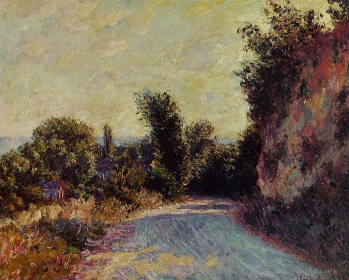 Claude Monet Oil Painting - Road near Giverny