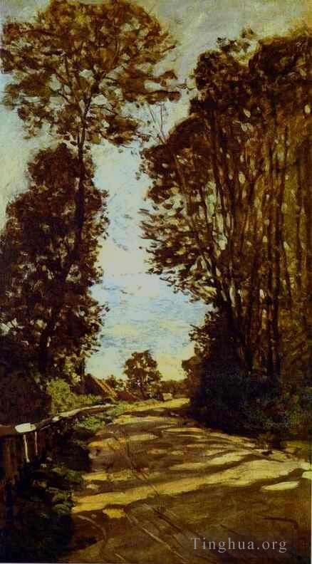 Claude Monet Oil Painting - Road to the SaintSimeon Farm