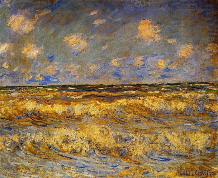 Claude Monet Oil Painting - Rough Sea