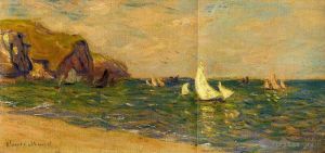 Artist Claude Monet's Work - Sailboats at Sea Pourville