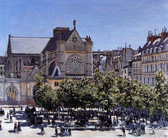Claude Monet Oil Painting - SaintGermainl Auxerrois