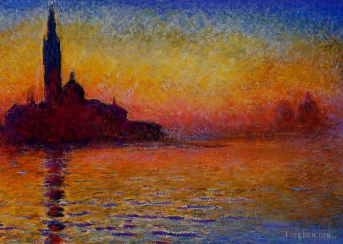 Claude Monet Oil Painting - San Giorgio Maggiore at Dusk