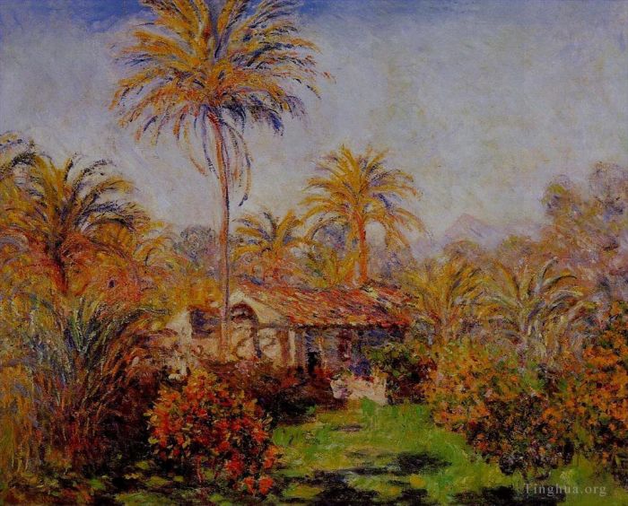 Claude Monet Oil Painting - Small Country Farm in Bordighera
