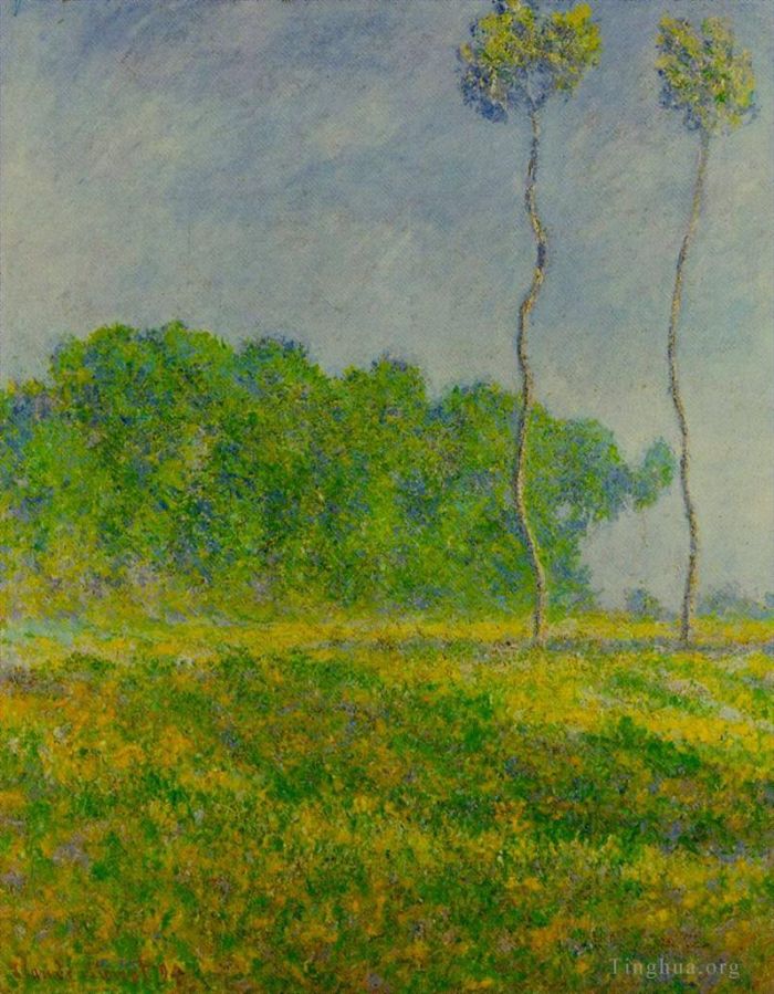 Claude Monet Oil Painting - Spring Landscape