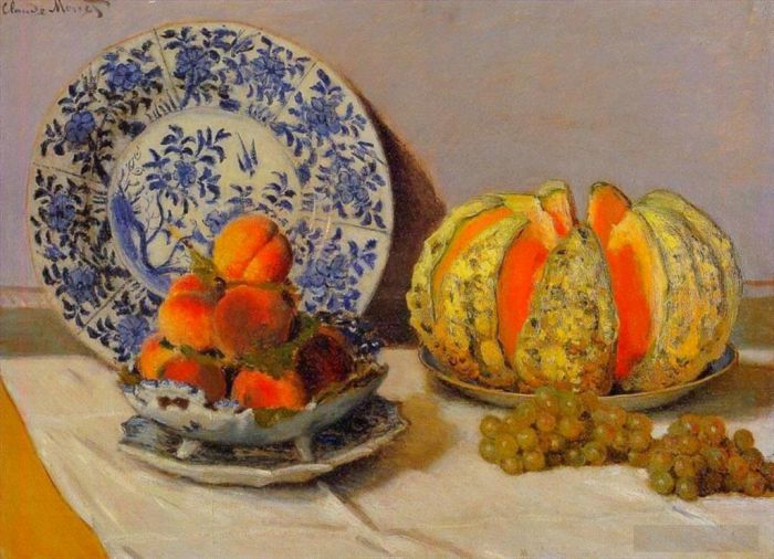 Claude Monet Oil Painting - Still Life with Melon