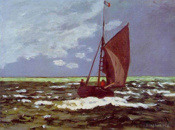 Claude Monet Oil Painting - Stormy Seascape