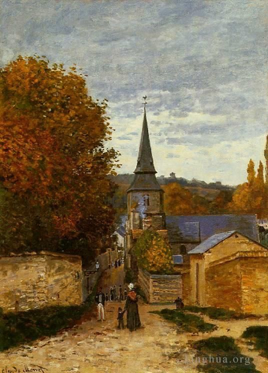 Claude Monet Oil Painting - Street in SaintAdresse
