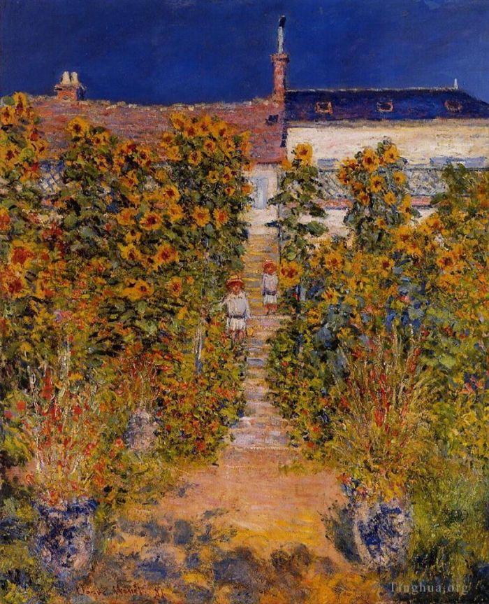 Claude Monet Oil Painting - The Artist s Garden at Vetheuil