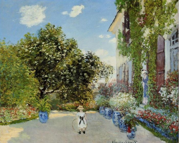 Claude Monet Oil Painting - The Artist’s House at Argenteuil