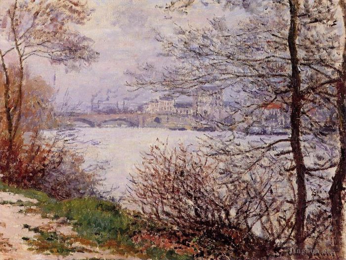 Claude Monet Oil Painting - The Banks of the Seine Ile de la GrandeJatte