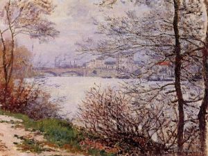 Artist Claude Monet's Work - The Banks of the Seine Ile de la GrandeJatte