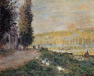 Artist Claude Monet's Work - The Banks of the Seine Lavacour