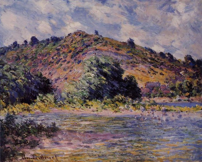 Claude Monet Oil Painting - The Banks of the Seine at PortVillez