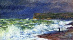 Artist Claude Monet's Work - The Beach at Fecamp