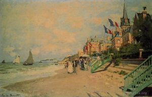 Artist Claude Monet's Work - The Beach at Trouville II
