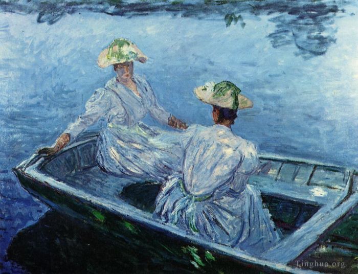 Claude Monet Oil Painting - The Blue Row Boat