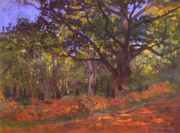 Claude Monet Oil Painting - The Bodmer Oak Fontainebleau
