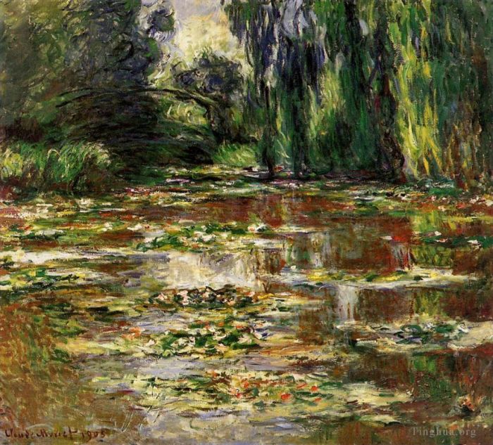 Claude Monet Oil Painting - The Bridge over the Water Lily Pond 1905