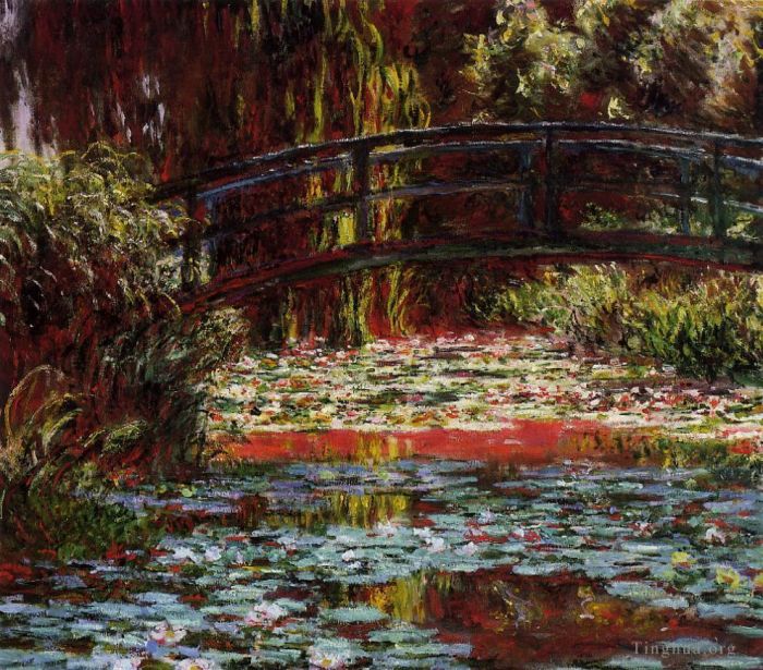 Claude Monet Oil Painting - The Bridge over the Water Lily Pond