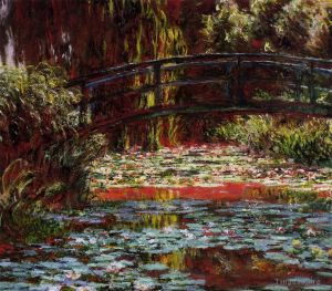 Artist Claude Monet's Work - The Bridge over the Water Lily Pond