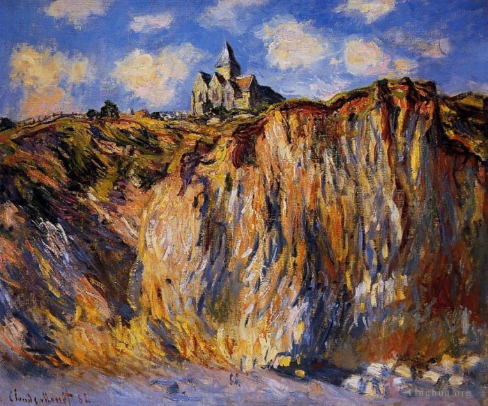 Claude Monet Oil Painting - The Church at Varengeville Morning Effect