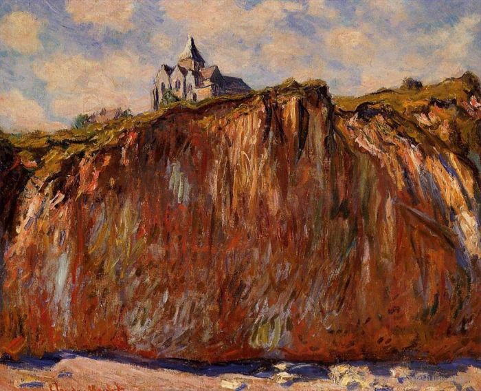 Claude Monet Oil Painting - The Church at Varengeville