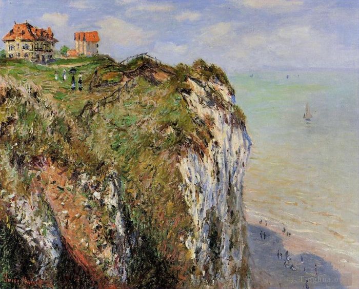 Claude Monet Oil Painting - The Cliff at Dieppe