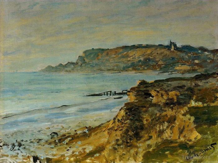Claude Monet Oil Painting - The Cliff at SainteAdresse