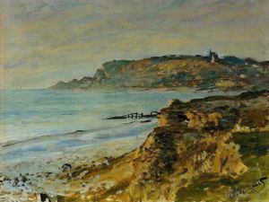 Artist Claude Monet's Work - The Cliff at SainteAdresse
