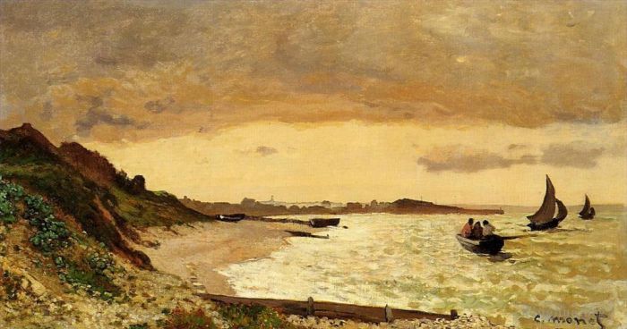 Claude Monet Oil Painting - The Coast at SainteAdresse