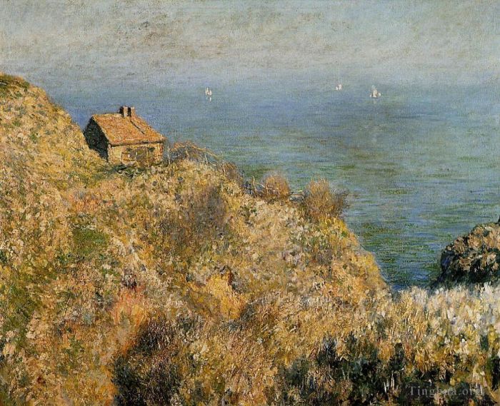 Claude Monet Oil Painting - The Fisherman s House at Varengeville
