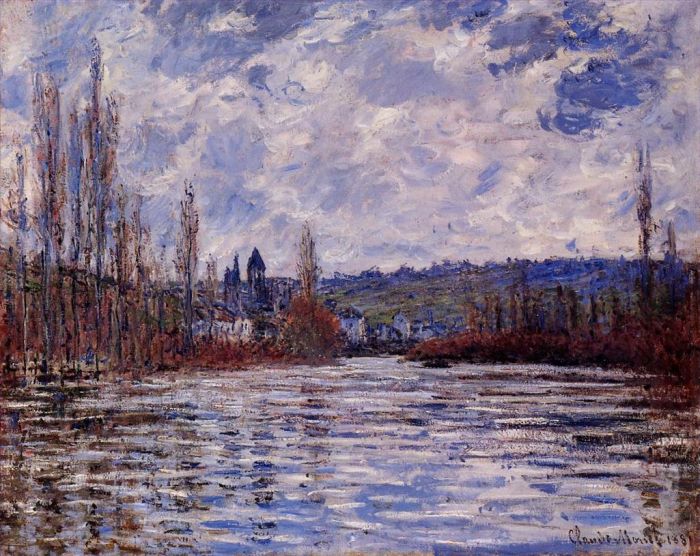 Claude Monet Oil Painting - The Flood of the Seine at Vetheuil