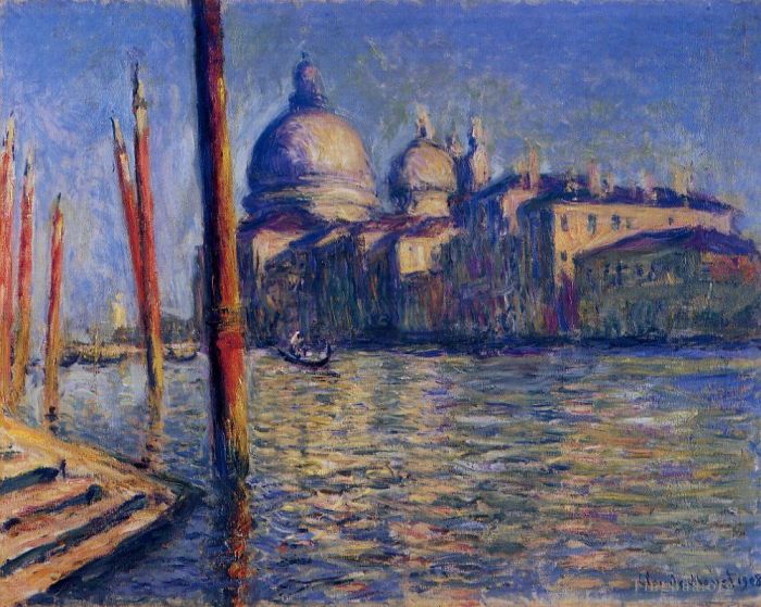 Claude Monet Oil Painting - The Grand Canal and Santa Maria della Salute