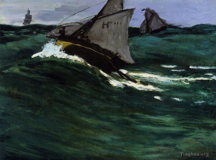 Claude Monet Oil Painting - The Green Wave