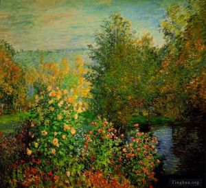 Artist Claude Monet's Work - The Hoschedes Garden at Montgeron